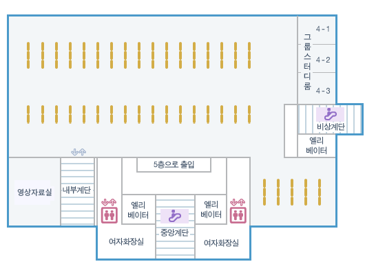 4층 : 일반열람실 1, 2, 3